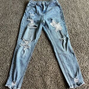 Wild Fable Blue Skinny Jeans Distressed Trendy